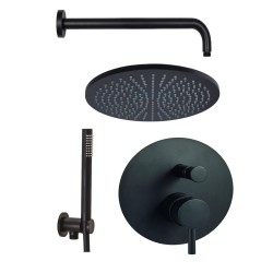 Paffoni Bidet Kit - Grifo empotrado de bidé, con ducha y cuerpo de montaje,  negro mate KITDUP110NO