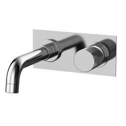 Grifo lavabo de pared Mezclador de lavabo de pared empotrado con caño 14 cm Cox Grip 7GCR208PBC