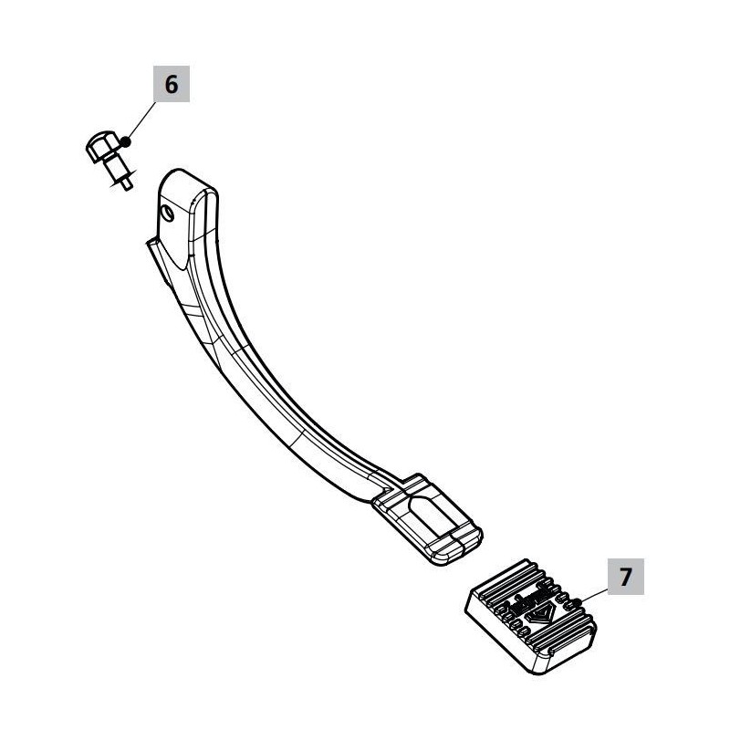 Armaturen mit Fußbetätigung Ersatzhebel für Wandfußgewindebohrer Idral 02068-64LVCOMB - 02068-64LVCOMR