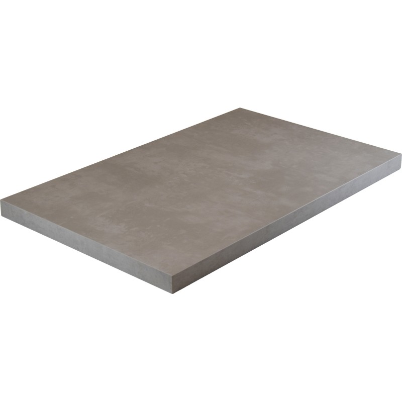 Sink flat surfaces Suspended shelf 600 x 500 mm for countertop washbasin Ercos Teo concrete gray finish BETEOCTOPP6004