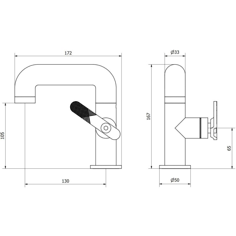 Rubinetti Lavabo Monoleva Miscelatore lavabo completo di piletta di scarico clic-clac 1"1/4 IB Rubinetterie Bold Lever B2200CC