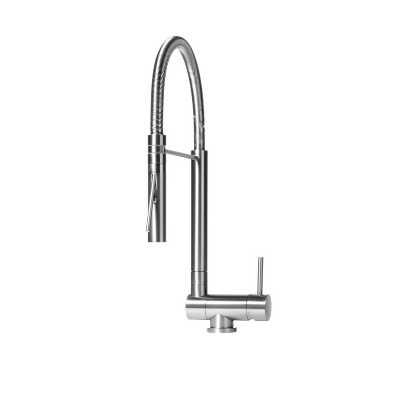 Spandrel kitchen taps Kitchen mixer with folding spout in brushed nickel color Nice 29034M1NS