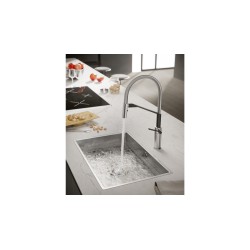 Kitchen taps with drop Kitchen sink mixer with adjustable shower Nobili Heron HR125300CB