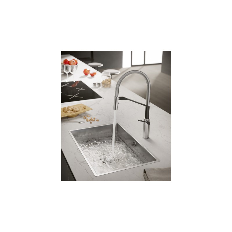 Kitchen taps with drop Kitchen sink mixer with adjustable shower Nobili Heron HR125300CB