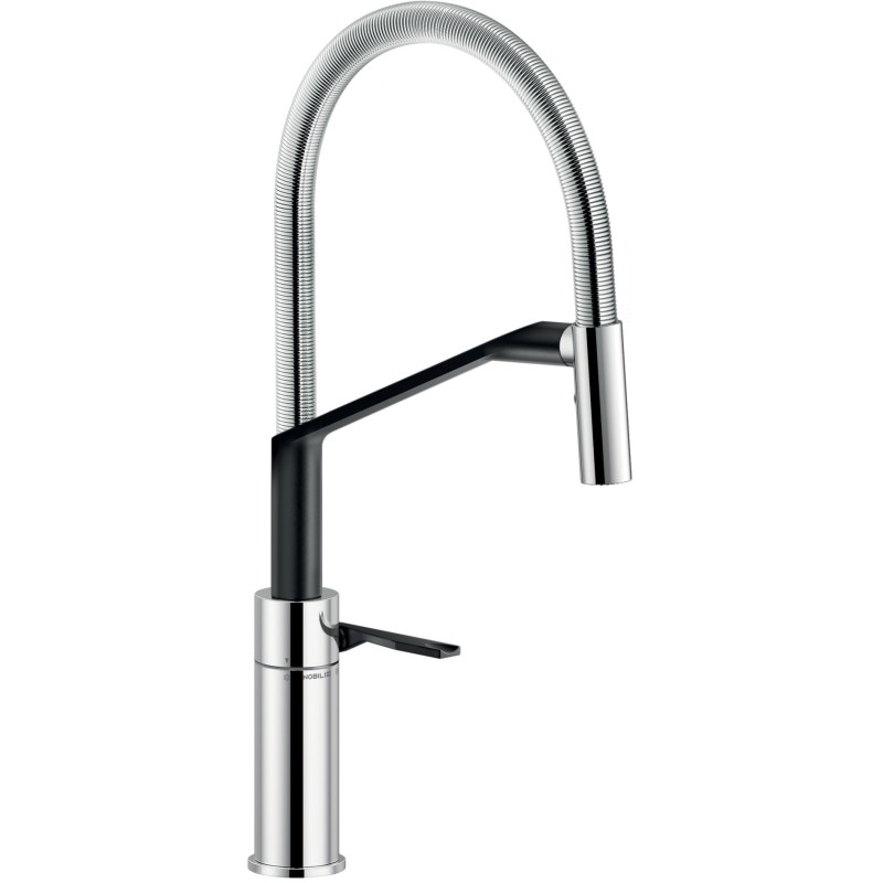 Kitchen taps with drop Kitchen sink mixer with adjustable shower Nobili Heron HR125300CB