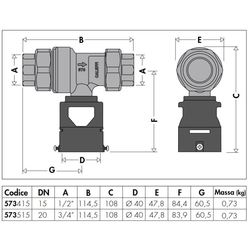 Backflow preventers Backflow preventer with zones of different pressures Caleffi 573415-573515