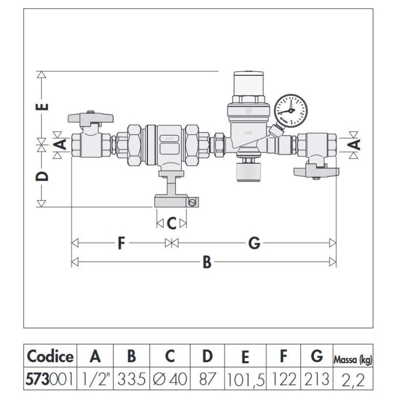 Gruppen füllen Automatische Ladeeinheit Caleffi 573001