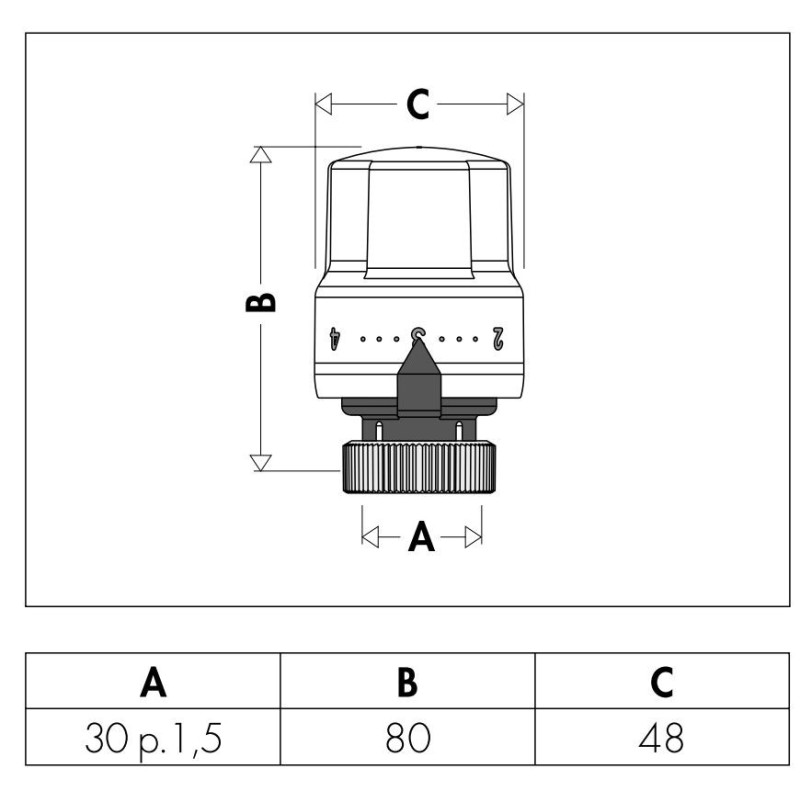 Thermostatic valves for radiators Thermostatic control for thermostatic valves Caleffi 205000