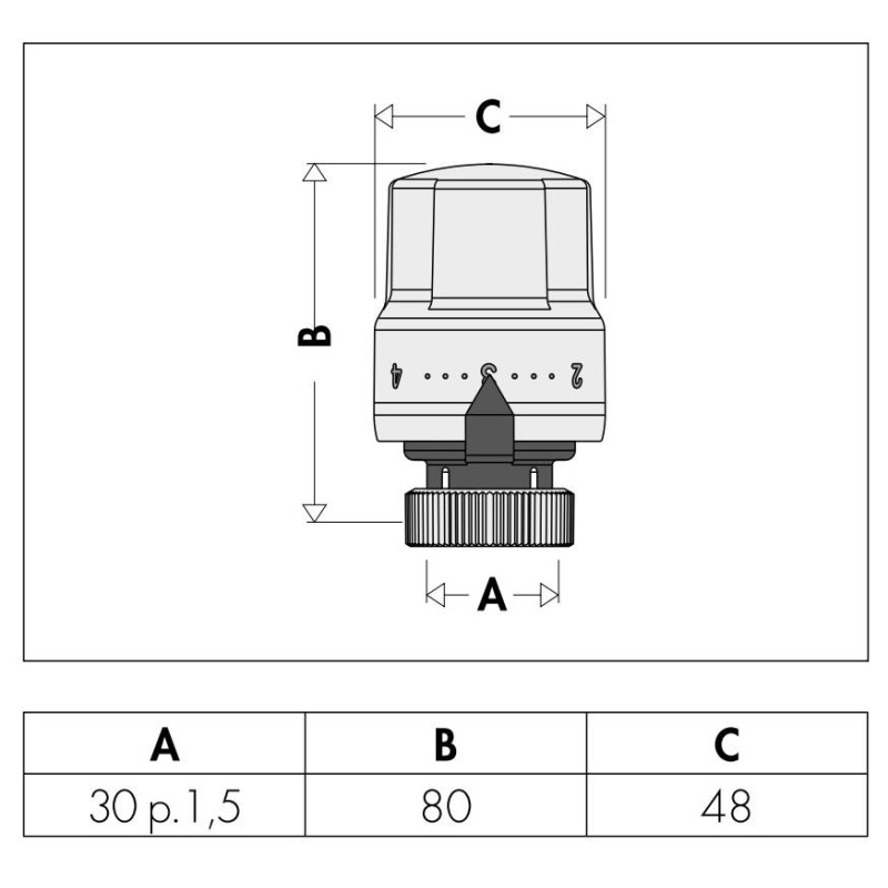 Valves thermostatiques radiateurs Commande thermostatique pour robinets thermostatiques HIGH STYLE Caleffi 200013