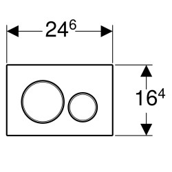 WC-Spülkasten Doppeltaster-Betätigungsplatte Geberit Sigma 20 115.882.JQ.1
