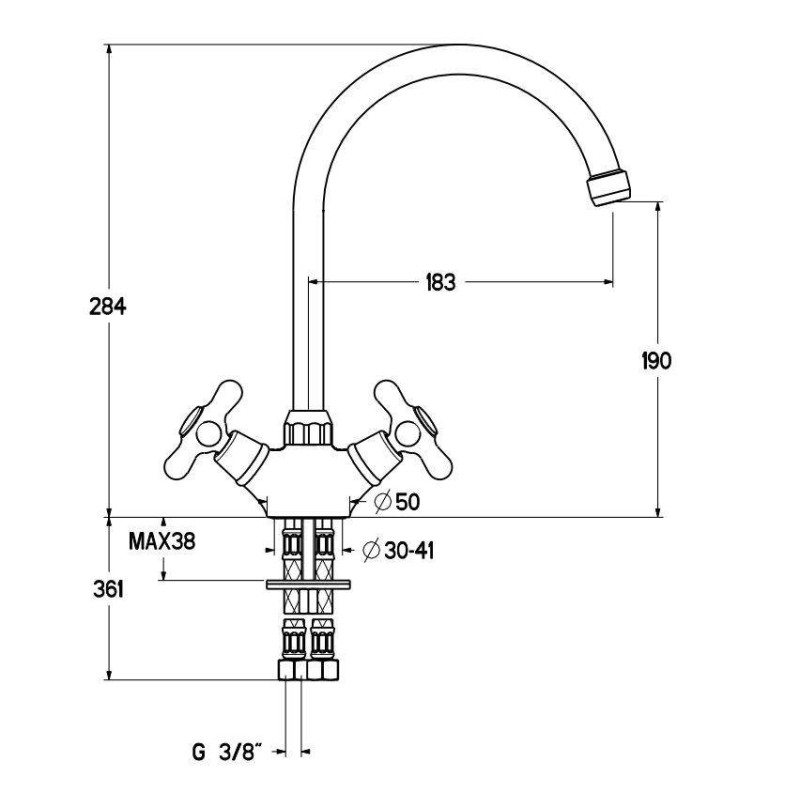 Robinets traditionnels pour la cuisine Robinet de cuisine couleur terre française avec bec pivotant Gattoni 5692/RE0T