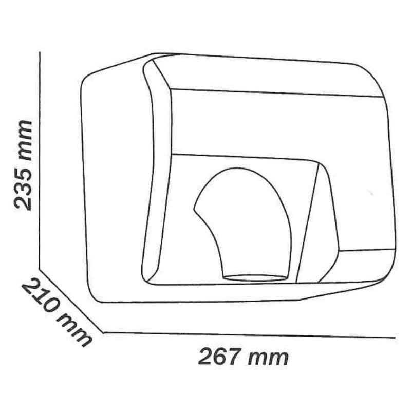 Accessoires cabines et vestiaires Sèche-mains électrique mural avec activation du capteur Tecom Arrow LFHD1M