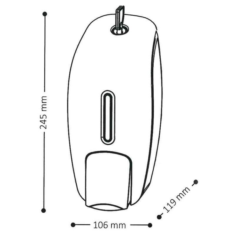 Seifenspender Manueller Spender für Flüssigseife in mattschwarz Tecom 151051NR