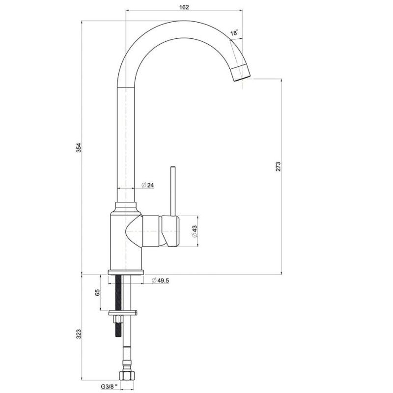 Robinets traditionnels pour la cuisine Mélangeur d'évier de cuisine en laiton noir mat avec bec haut réglable Piralla Lion 0LIYO