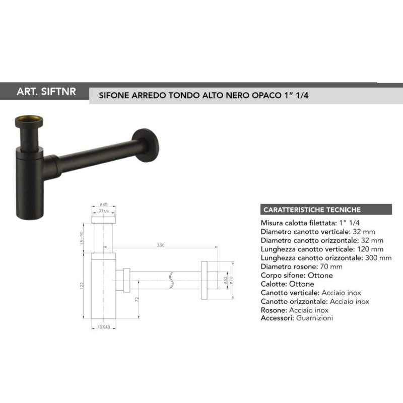 Siphons, discharges and drains Complete set for sink siphon - waste and taps Piralla KITSCA6