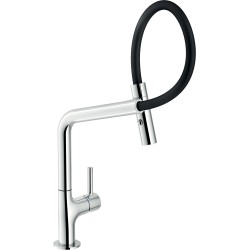 Grifos cocina con muelle Mezclador de lavabo con ducha extraíble Nobili Lamp MP119400CR