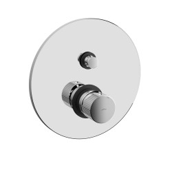 Built-in shower taps Built-in shower mixer with 2 outlets with round plate Ø200 mm Paffoni Jo  JO015CR