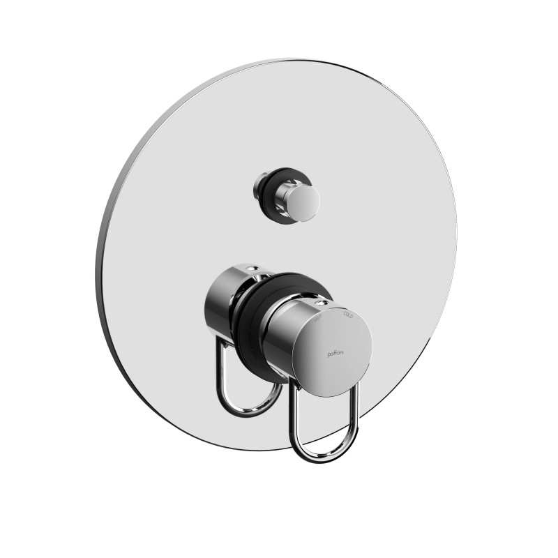 Built-in shower taps Built-in shower mixer with push-button diverter Paffoni Joker JK015CR