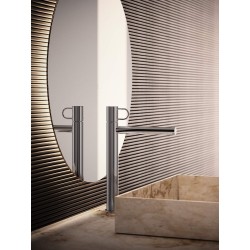 Grifos de lavabo palangana Mezclador de 347 mm de altura para lavabos con caño largo Paffoni Joker JK081CR