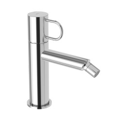 Single lever bidet taps Bidet mixer in chromed brass with ring handle Paffoni Joker JK131CR-JK131NO