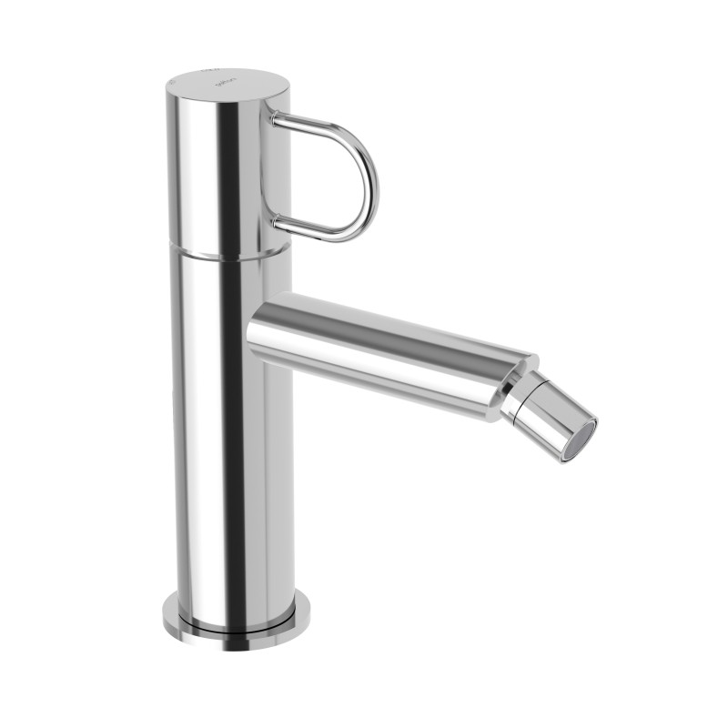 Single lever bidet taps Bidet mixer in chromed brass with ring handle Paffoni Joker JK131CR-JK131NO