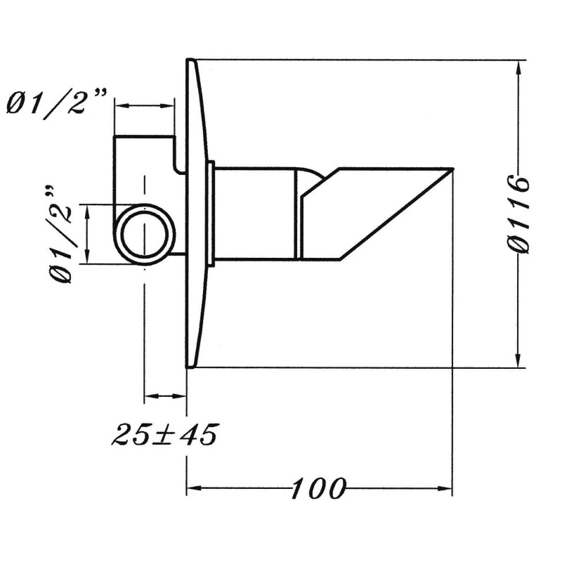 Built-in shower taps Built-in shower mixer with 1 outlet with plate Ø116 mm Gioira&Redi Bond 937