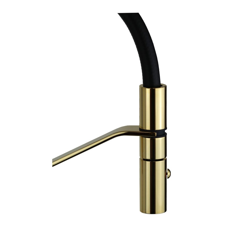 Kitchen taps with drop Kitchen sink mixer in gold color with adjustable spout Gattoni Linea 34 0715/PCD0