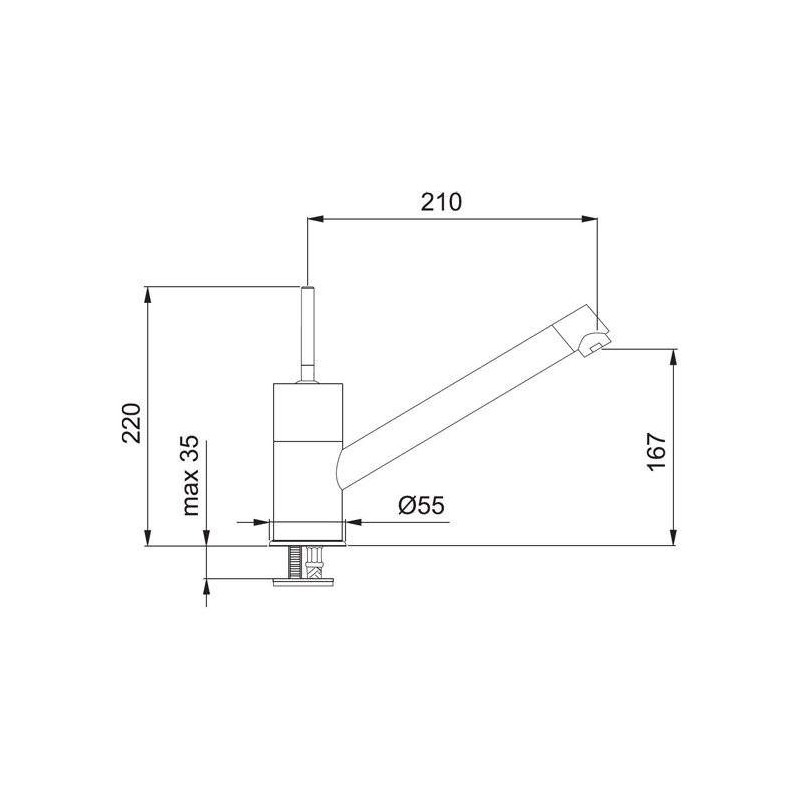 Robinets traditionnels pour la cuisine Franke jolly joystick control mitigeur d'évier de cuisine satinée 115.0159.905