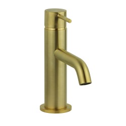 Juego de grifo de baño Conjunto mezclador de lavabo y bidé en color oro cepillado Gattoni Easy KITEASYSG1