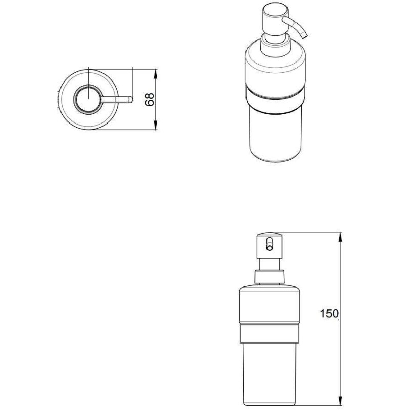 Dispenser Sapone Dispenser per sapone liquido da appoggio I crolla Venezia 16050CR