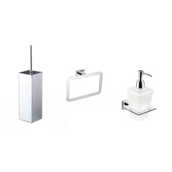 Set de accesorios de baño Composición de accesorios de baño con anillo de toalla I Crolla Zurigo KITZURIGO3