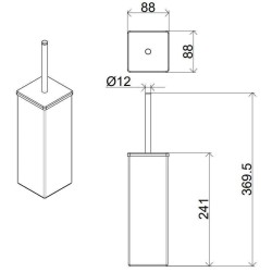 Set de accesorios de baño Composición de accesorios de baño con anillo de toalla I Crolla Zurigo KITZURIGO3