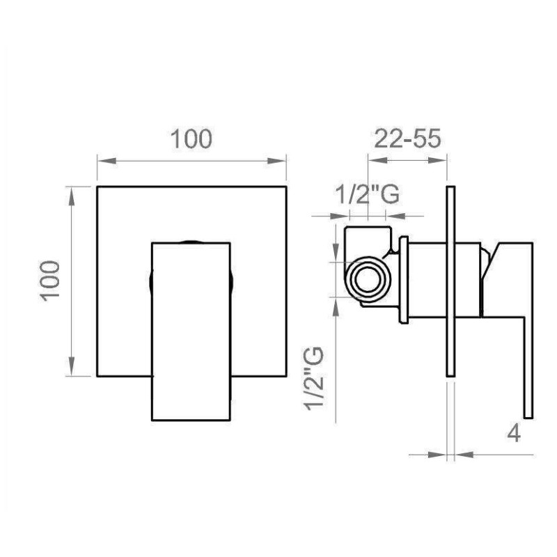 Set Rubinetteria Bagno Set completo di miscelatore doccia incasso, lavabo e bidet Ercos Italia R KITITALIAR6