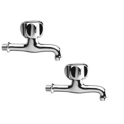 Single Lever Taps Washbasin Mixer Pair of taps for wall installation 1/2"G connection Paini Arno 37CR530