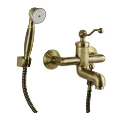 Single Lever Bathtub taps External bath mixer in bronze color Paini Duomo 88F3100