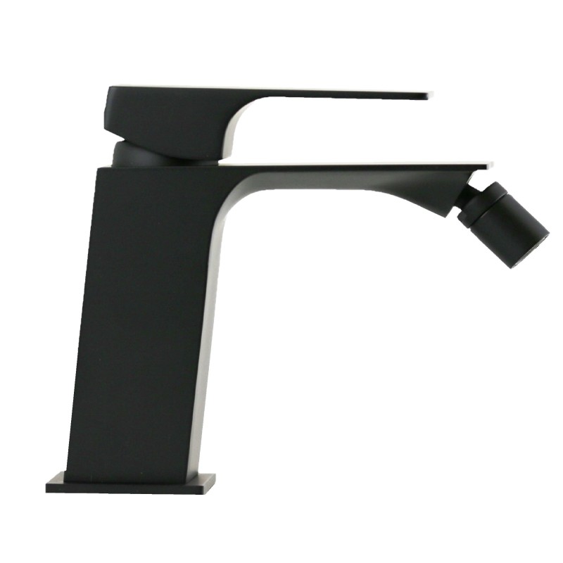 Single lever bidet taps Bidet mixer without pop-up waste in matt black brass Paini Venti V2YO304TC