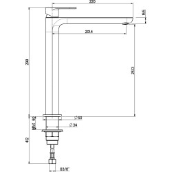 Rubinetti alti per bacinella Miscelatore per lavabo alto colore cromo Gattoni Avio AV07070C0