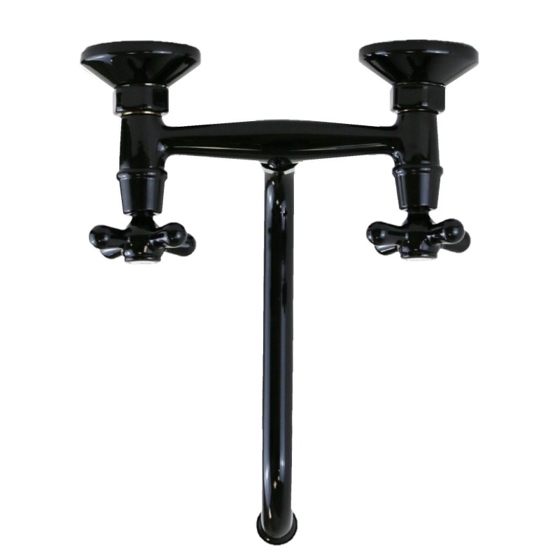 Wall-mounted kitchen taps Wall-mounted kitchen sink faucet black color Gattoni 7550/RE0N