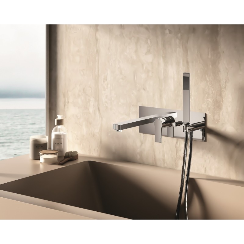 Single Lever Bathtub taps Complete built-in bath mixer in chrome color Paffoni Tango TA001CR