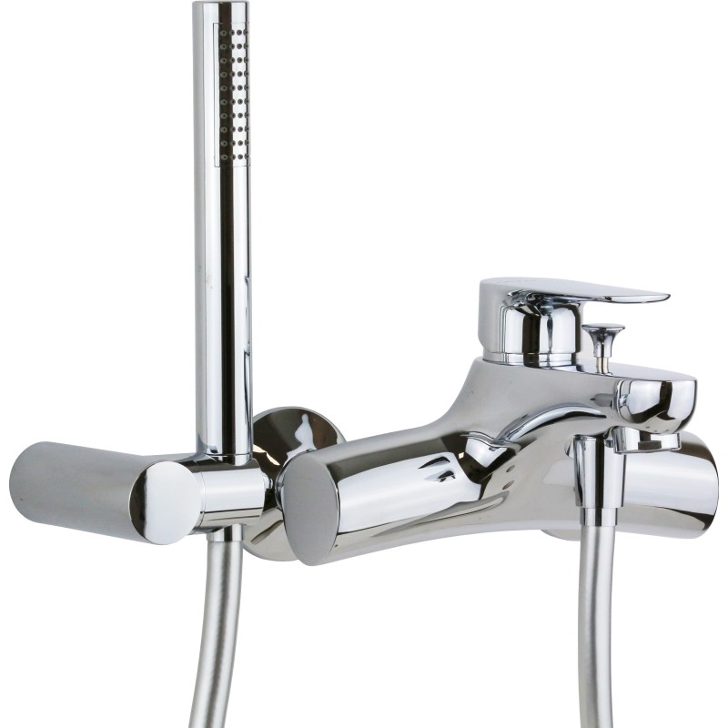 Single Lever Bathtub taps Chrome color external bath mixer Gattoni Avio AV00070C0