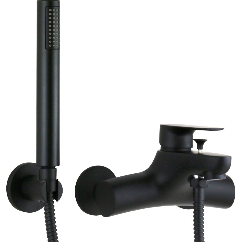 Single Lever Bathtub taps Matt black external bath mixer Gattoni Avio AV00070NO