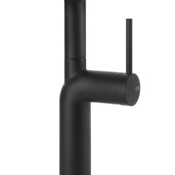 Grifo cocina con ducha extraíble Mezclador de fregadero de cocina negro mate de doble chorro getto Gessi Stelo 60315-299