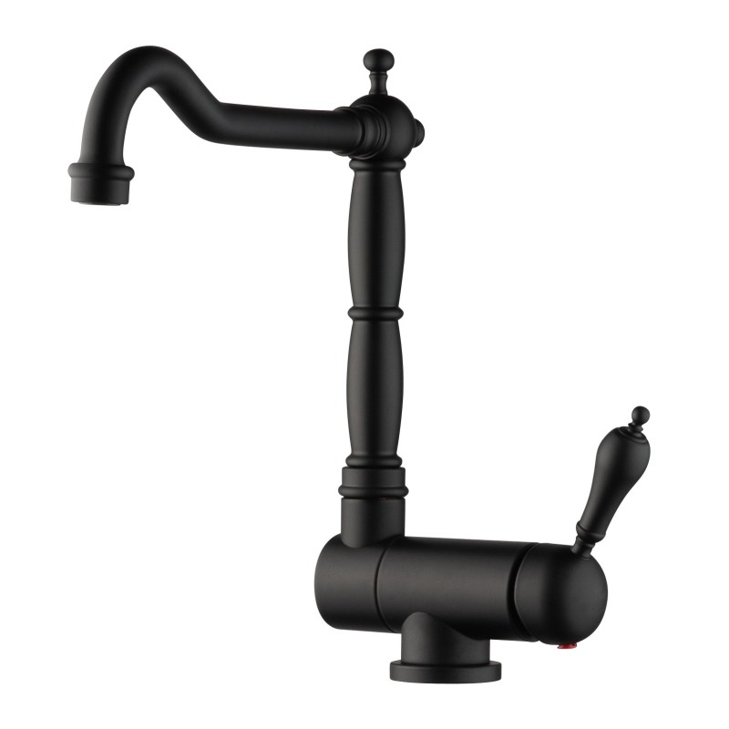 Spandrel kitchen taps Kitchen sink mixer with folding mouth in matt black color retro style NICE 600034NO