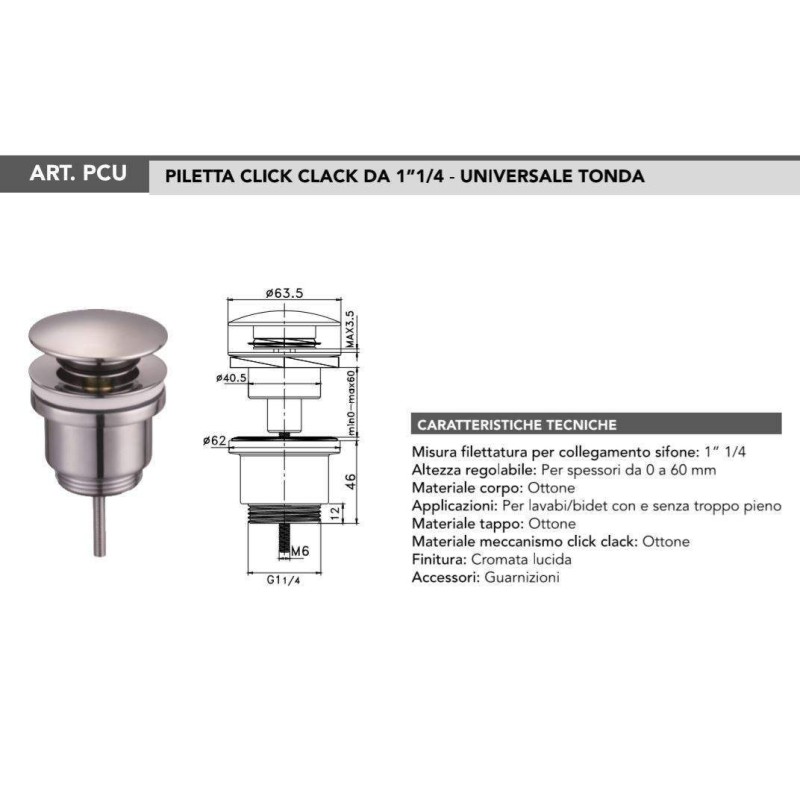 Siphon, Ausgüsse und Abflüsse Erweiterbares Siphon-Set mit Clic-Clac Ablaufgarnitur Tecom KITSCA9