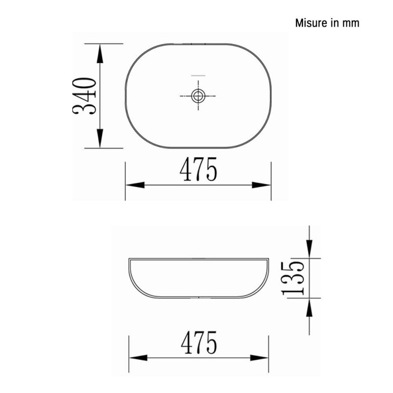 Hängeschränke Mobile sospeso 90 cm con lavandino a bacinella Feridras Amalfi 806004