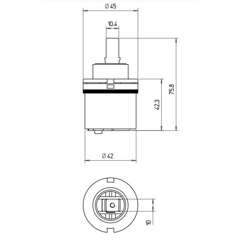 Cartucce miscelatori Cartuccia per miscelatore Ø45 Paini Atomix 20CC956Q