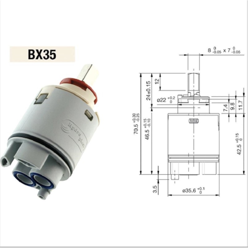 Kartuschen für Mixer Ersatzkartusche für Hydroplast BX35 Mischbatterien