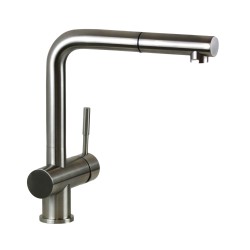 Grifo cocina con ducha extraíble Mezclador de fregadero de acero inoxidable con ducha Paini Inox IXA1566L2