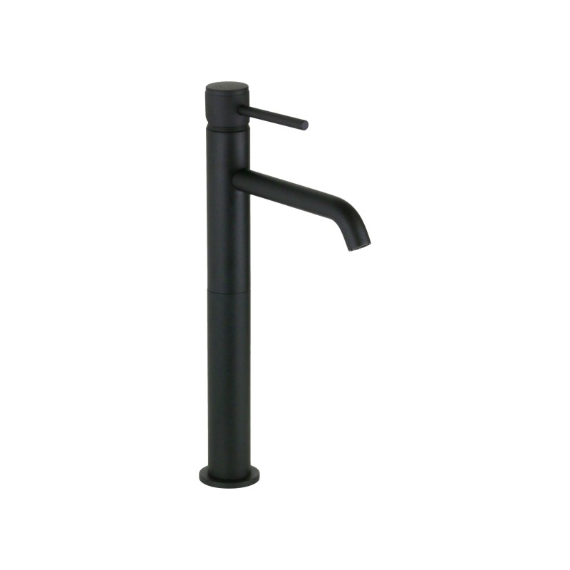 Washbasin taps High matt black washbasin mixer with luxury handle Gattoni BETA 2484/24NO