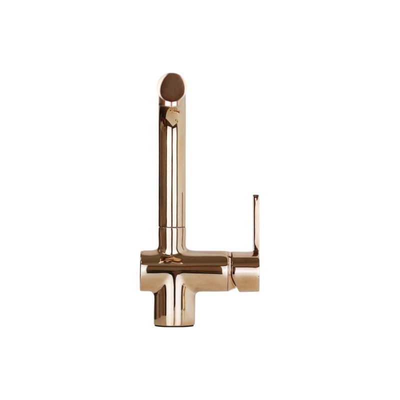 Kitchen taps with shower head Kitchen sink mixer in rose gold color rosa Gattoni PC0405.RS